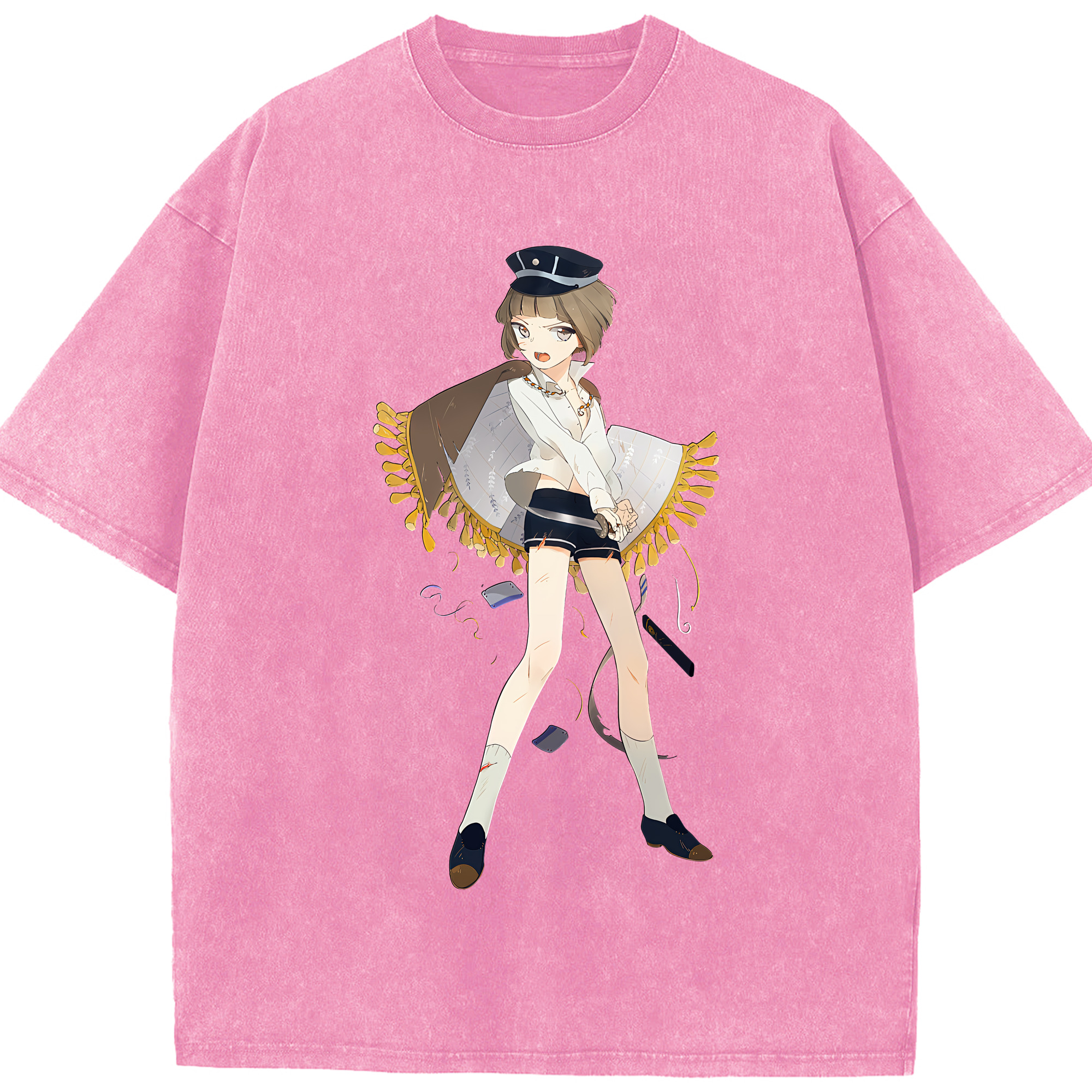 （画像用） 刀剣乱舞 Touken Ranbu 綿100% ヴィンテージ風 半袖Tシャツ（フロントプリント）
